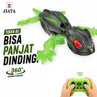 Mainan Tokek RC Panjat Dinding  Bisa Panjat Dinding  Lampu LED Menyala  Berputar 360° Dapat Diisi Ulang A242