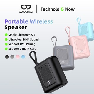 GOOJODOQ AB4094 Speaker Bluetooth Fabric dengan Pencahayaan RGB Kualitas Suara Hi-Fi Tinggi Mendukung Pemutaran TF/USB