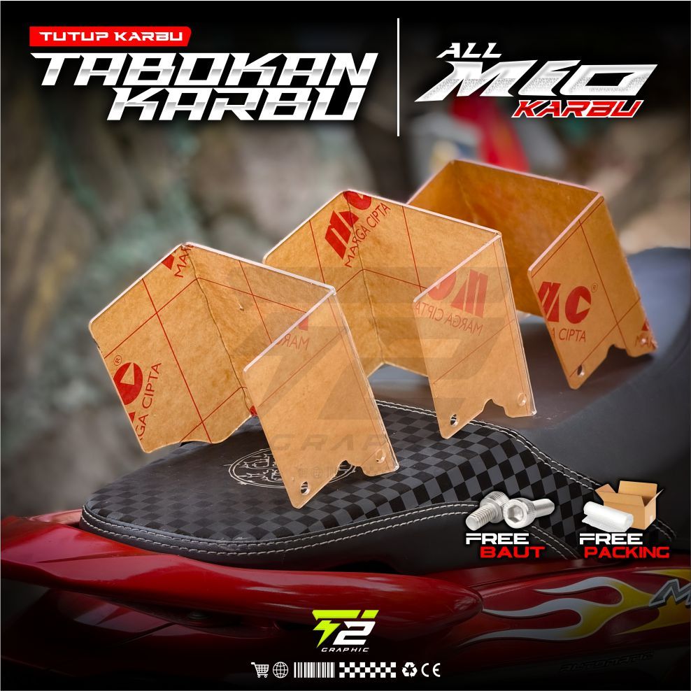 ACRYLIC CARBON TABOKAN คาร์บูเรเตอร์ All Mio & คาร์บูเรเตอร์ Fino หนา 3 มม.