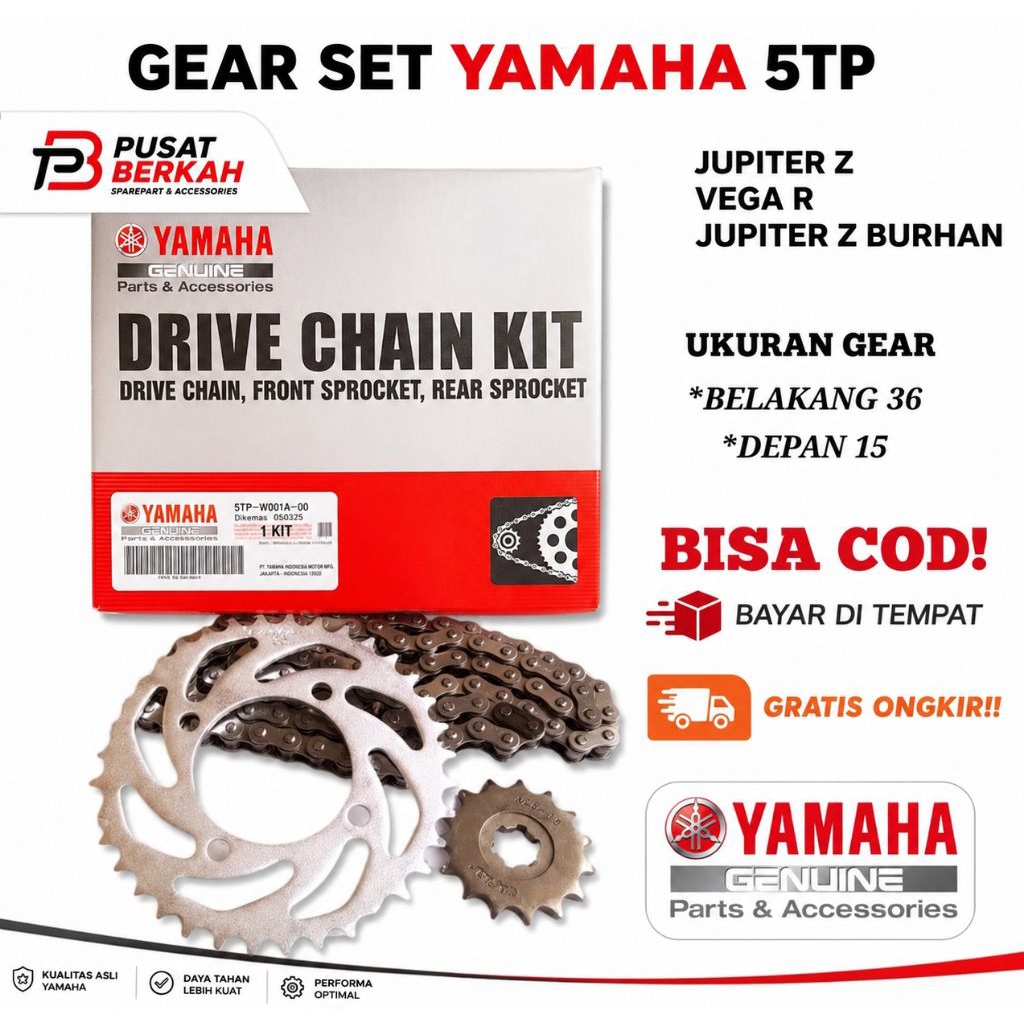 ชุดเกียร์ YAMAHA 5TP JUPITER Z JUPITER BURHAN, OLD VEGA, VEGA R 5TP