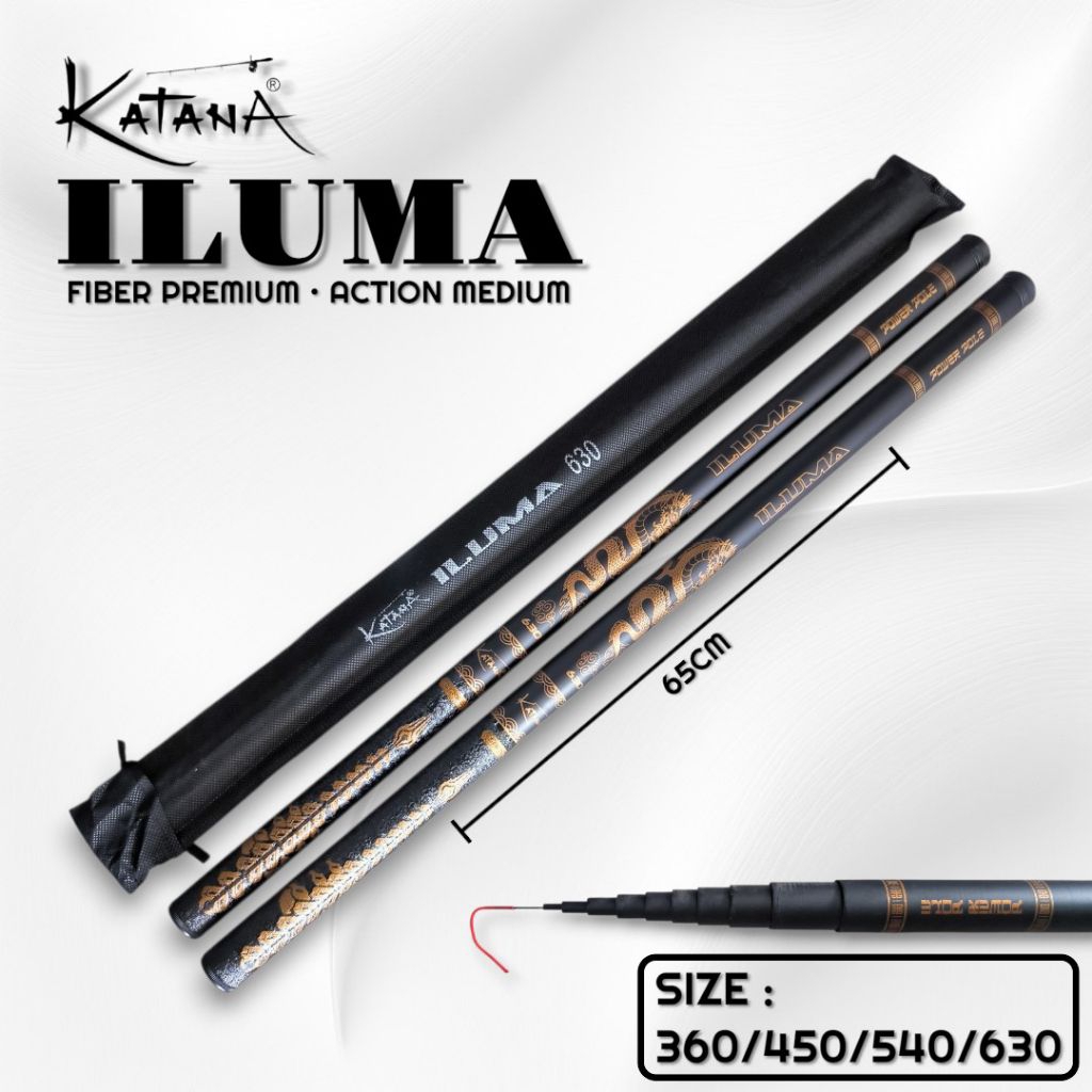 คันเบ็ด Katana Iluma Fiber Premium Medium Action, 360 450 540 630