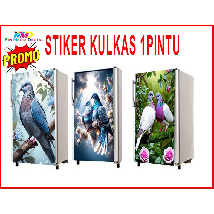 BIRD MOTIF FRIDGE สติ๊กเกอร์ 1 ประตู FRIDGE