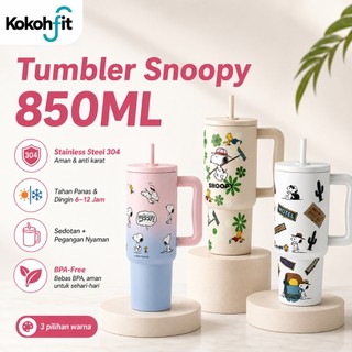 Snoopy 304 stainless botol minum | tumbler Cangkir mobilportabel luar ruangan berkapasitas besar Botol Minum Hot & Cold Vacuum Flask BPA-Free