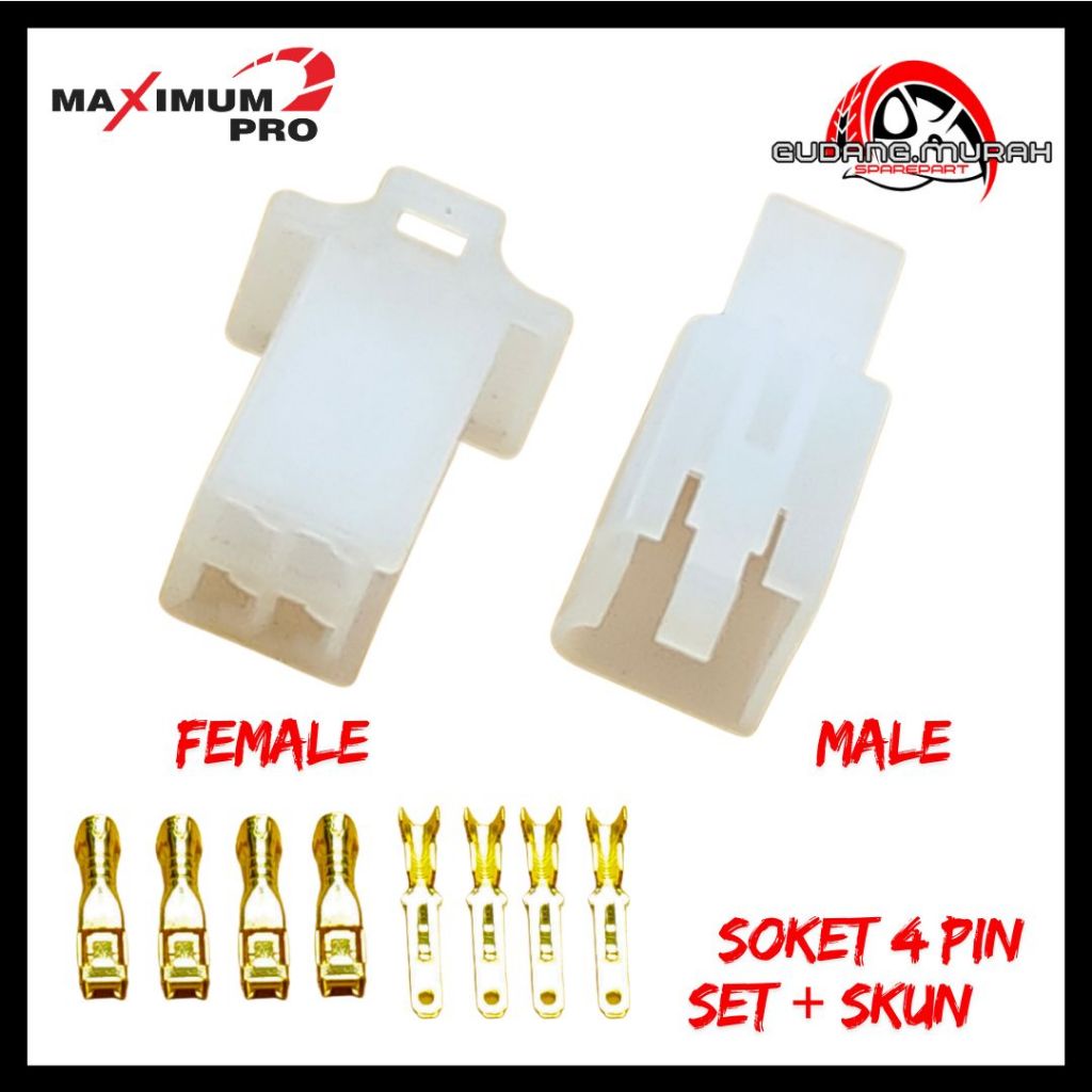 เหล็ก 4 PIN SOCKET 2.8 MM SOCKET
