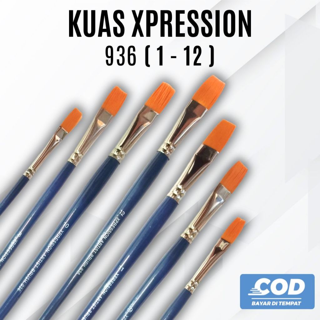XPRESSION 936 FLAT PAINTING BRUSH (1 - 12) - แปรงพ่นสียี่ห้อ XPRESSION