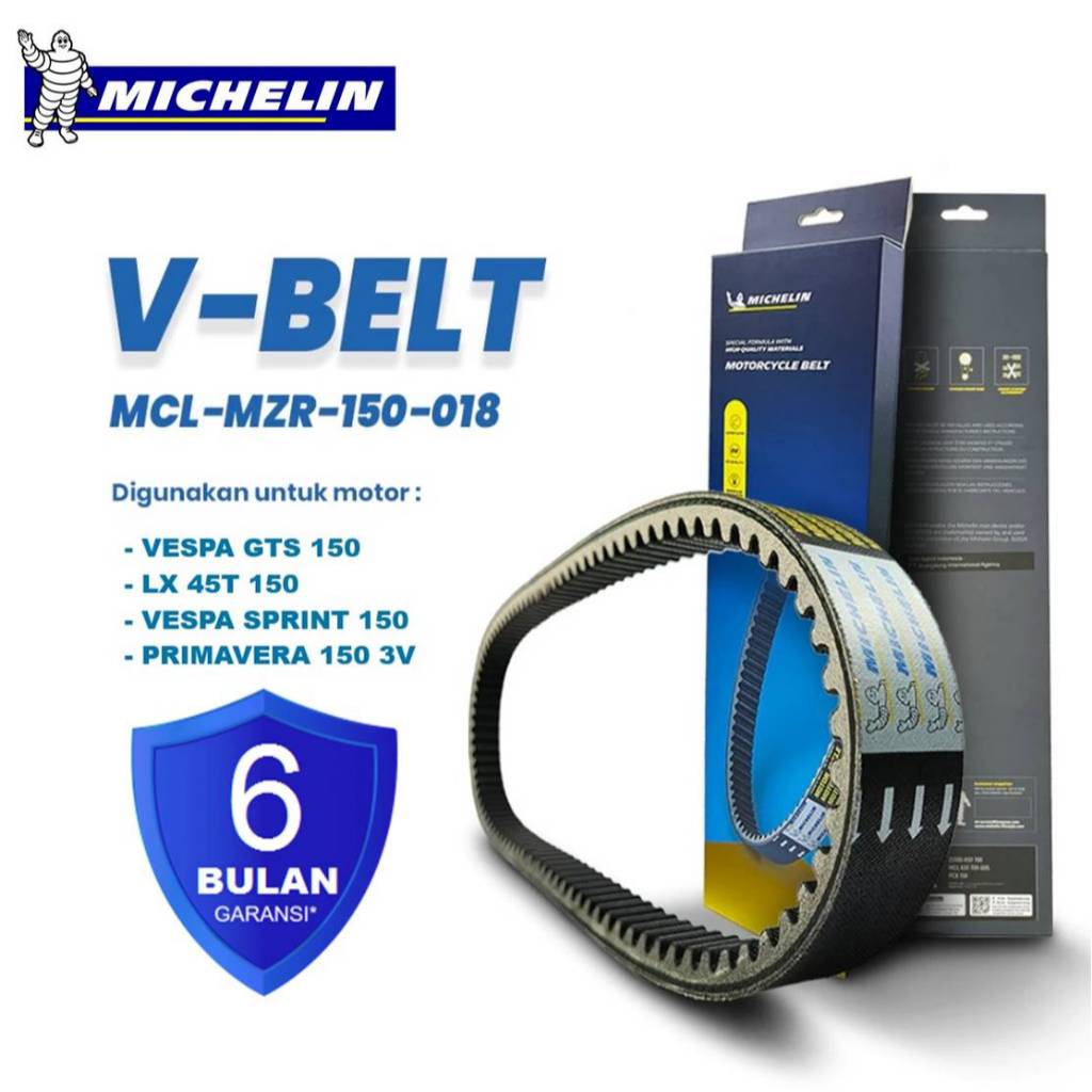 Michelin Vanbelt MCL-GTS-150-018 สําหรับ Vespa Matic GTS 150, LX 45T 150, Sprint 150, Primavera LX S