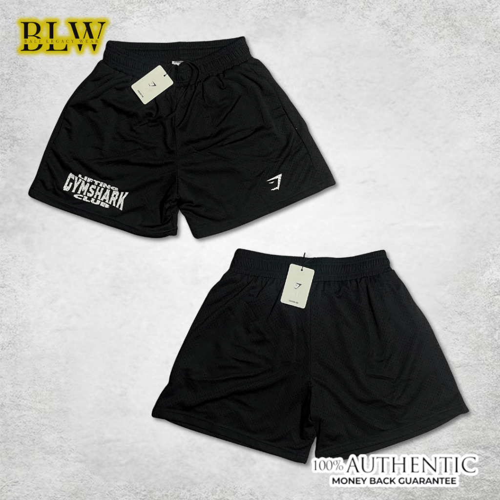 Gymsh*rk Lifting Club Short Pants สีดํา | กางเกงยิมผู้ชายพรีเมี่ยมดั้งเดิม GC-02