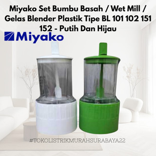 GELAS BUMBU MIYAKO 1 SET PLASTIK (MOUNTING + GELAS + TUTUP + PENGADUK)// GELAS BLENDER JUICE SET NEW MIYAKO