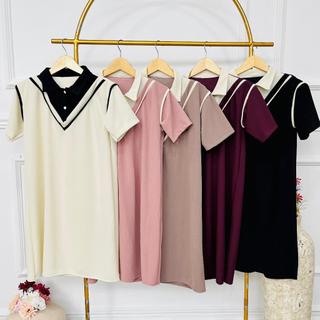 Beautyhijab Olivia Dress Knit Premium Korean Style Busui Friendly LD 110-120 Dress Wanita Kekinian