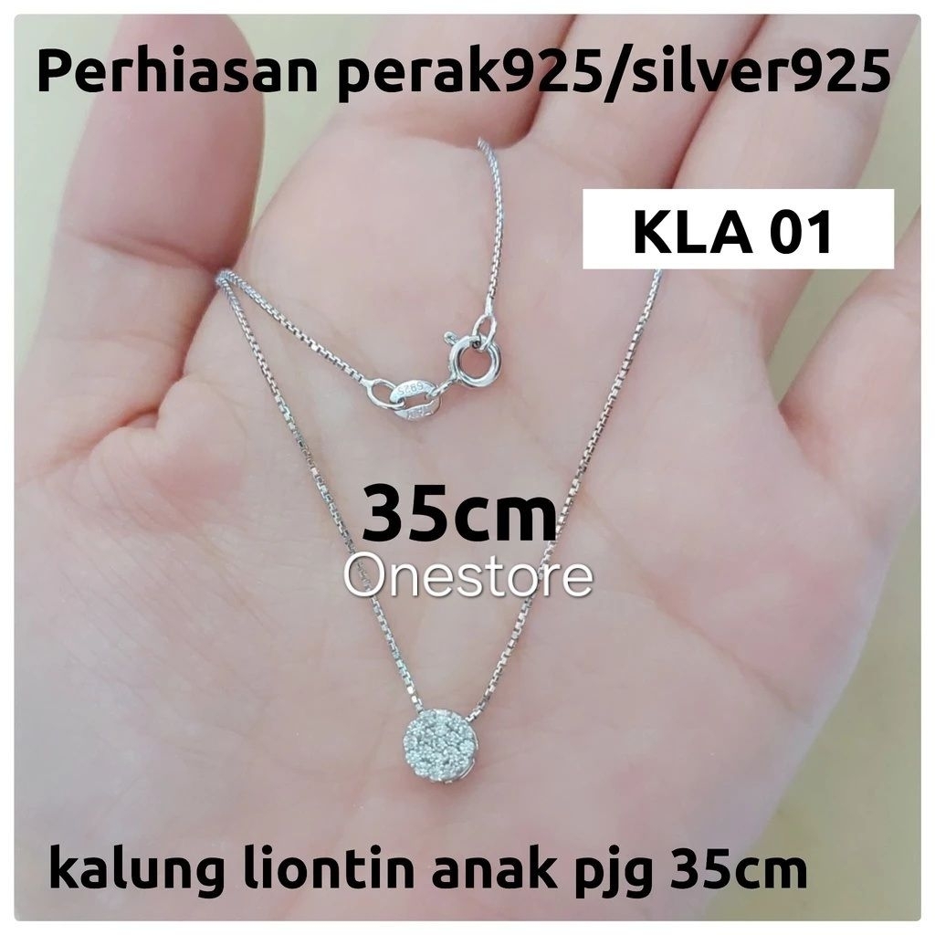 925 S925 SILVER COIN CHILDRENS PENDANT NECKLACE KLA 01