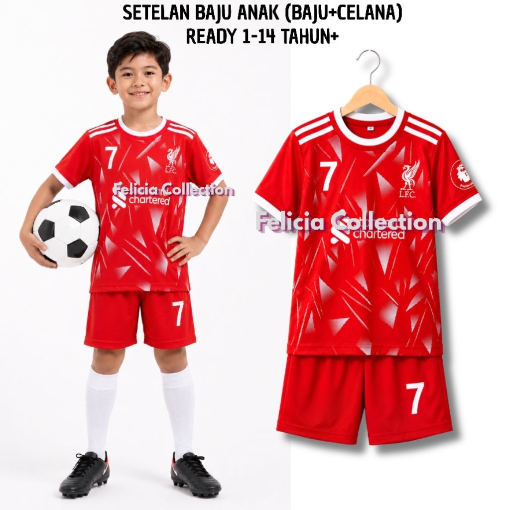 KIDS FOOTBALL JERSEY SET/เสื้อฟุตบอลเด็ก 1-16 ปี