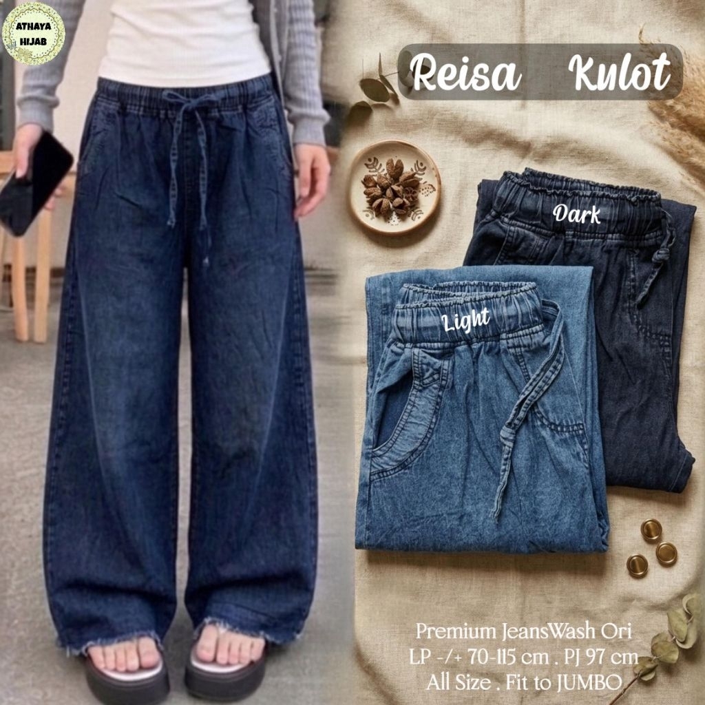 Reisa Kulot Jeans Rawis Pant (อธยา)