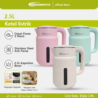 MAIMEITE Teko Listrik 2.5L Electric Kettle Stainless Steel Cepat Panas Otomatis Hemat Listrik Design Estetik