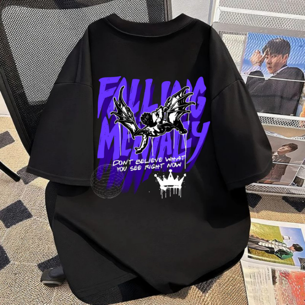 บัลลังก์สามเกล | เสื้อยืด Unisex Cotton FALLING MENTALLY Distro | คูลคูล | UNIQUE UNIQUE UNIQUE | เท
