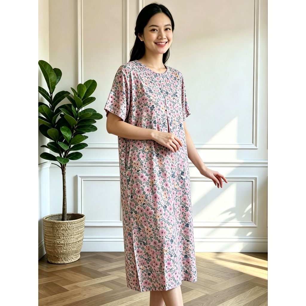 Shafaira.id - Daster Home Dress, เรยอนรายวันระดับพรีเมียม, เป็นมิตรสําหรับพยาบาล