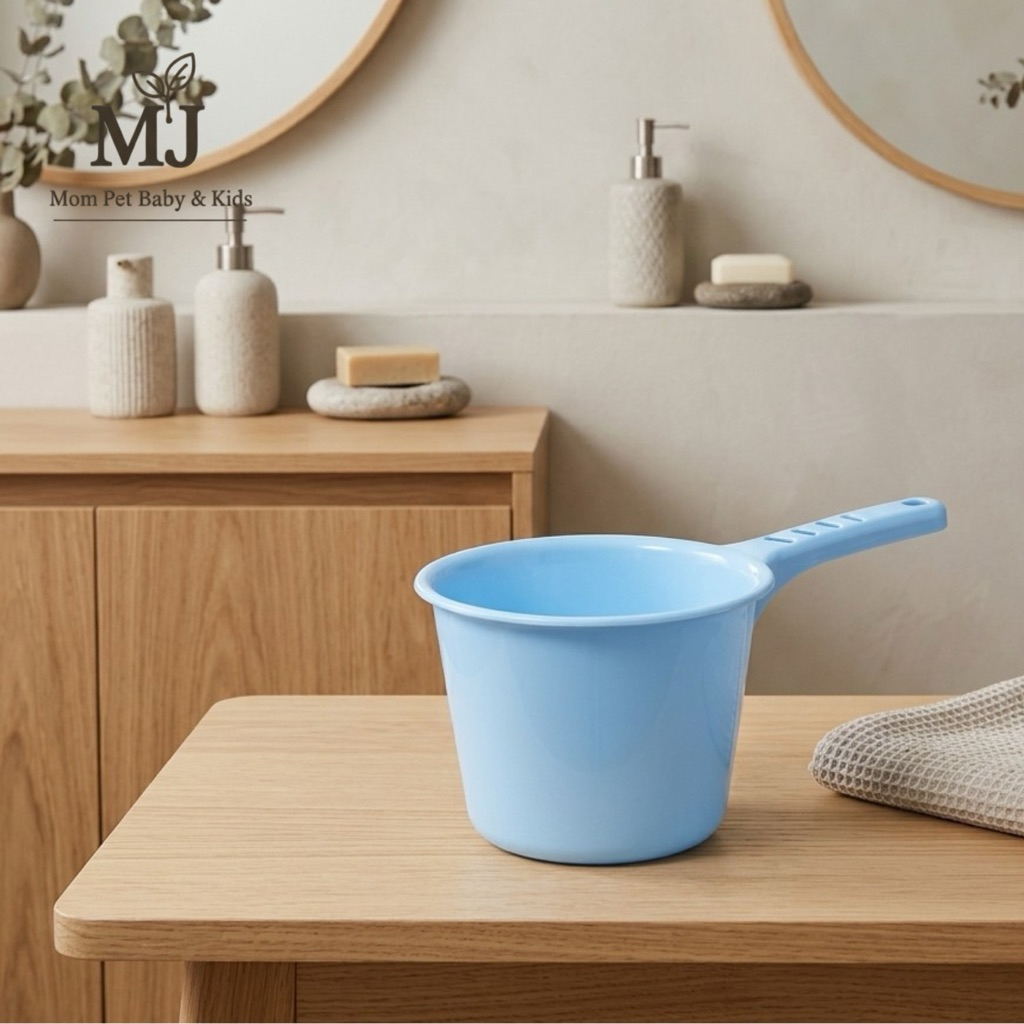 เบบี้บลู กระบวยอาบน้ําพลาสติก | Aesthetic Baby Blue Dipper - MJ Mom Pet