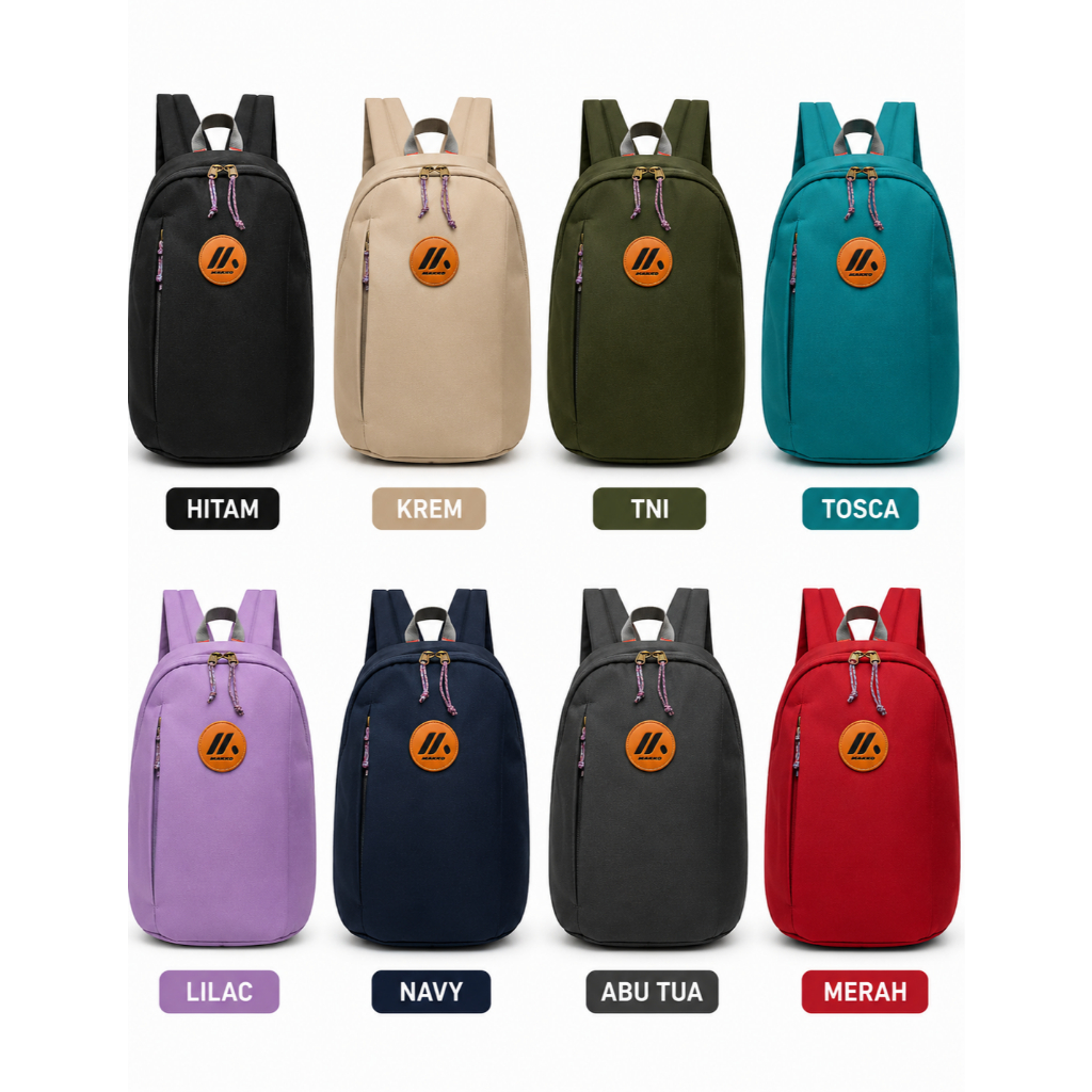 Mekko Backpack School College Work Unisex อินเทรนด์มีสไตล์ วัสดุแข็งแรง หลากหลายสี
