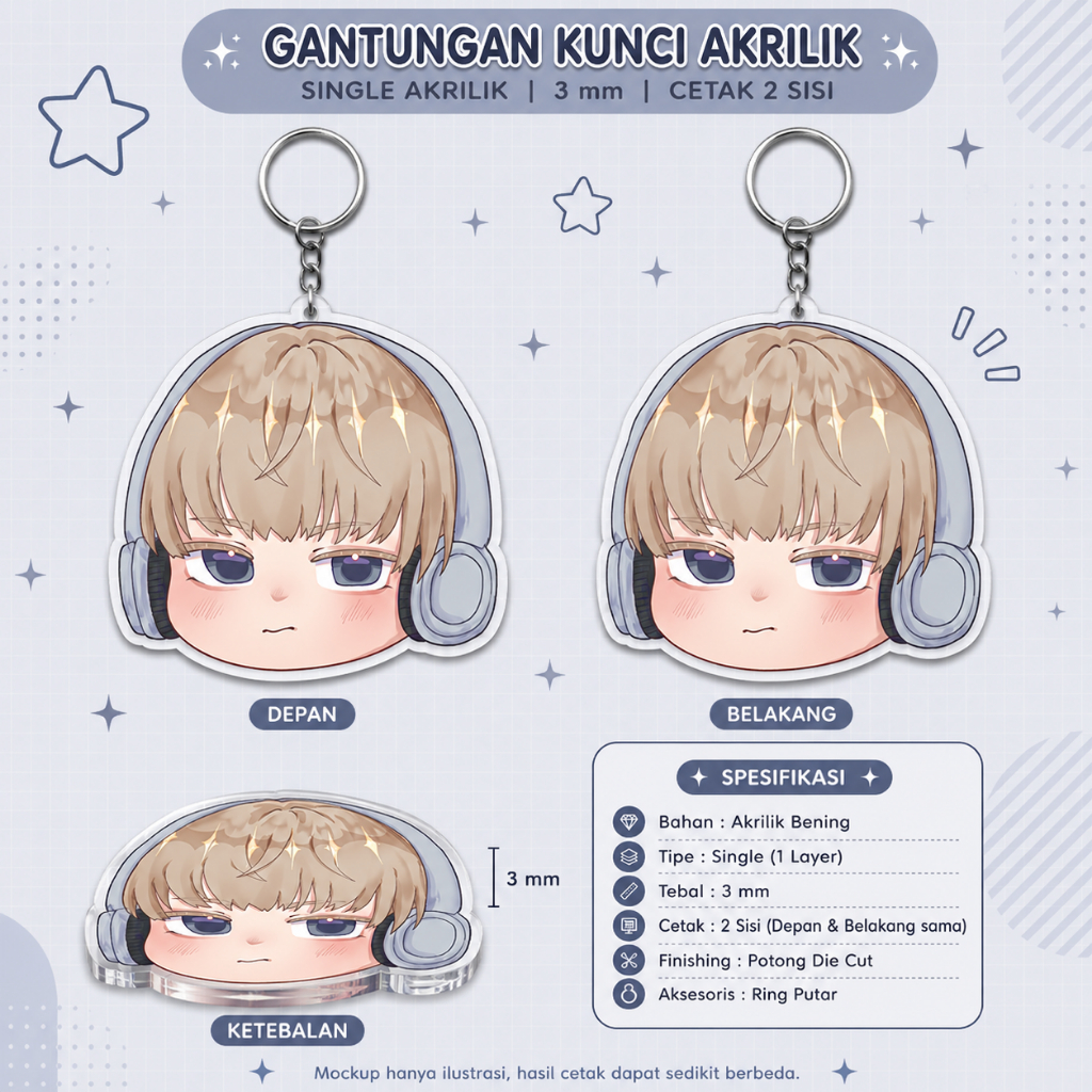 GANTUNGAN Ren Kaji Bofurin Wind Breaker พวงกุญแจอนิเมะ - พวงกุญแจอนิเมะ Bofurin Wind Breaker