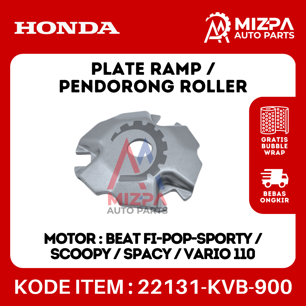 HONDA 22131-KVB-900 Roller Plate Pusher Ramp Beat FI Pop Sporty Scoopy Spacy Vario 110