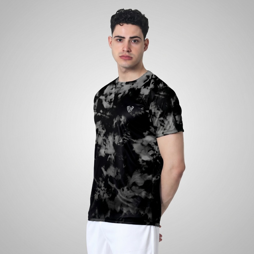 Winapparel Run - Edition Running - Drak Marble - Dark Matter - Running/Gym/Badminton Anti-Uv Jersey/