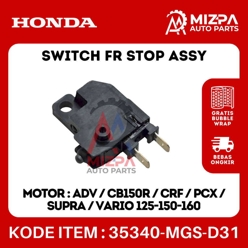 HONDA 35340-MGS-D31 สวิทช์ FR Stop Assy ADV 150 160 CB150R StreetFire CBR 250R Mega Pro PCX 150 160 