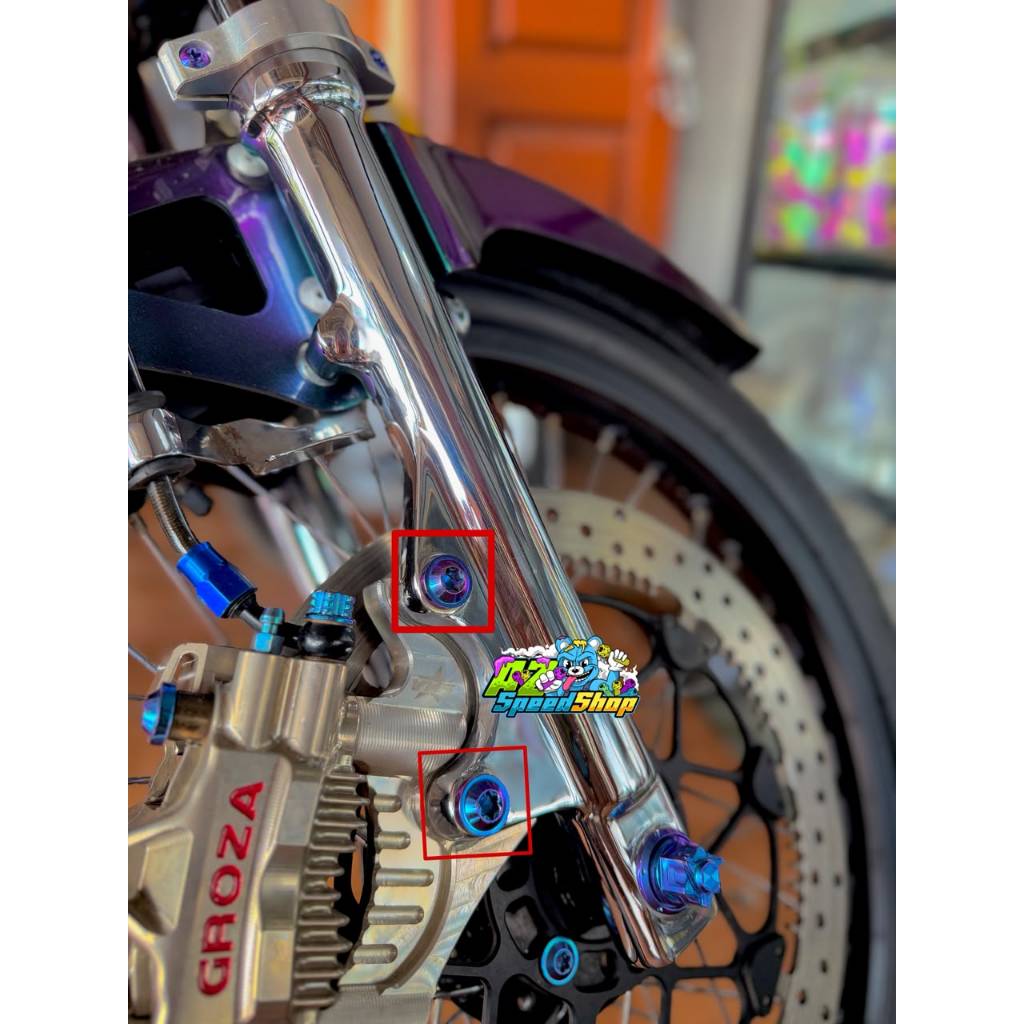 BOLT TITANIUM CALIPER BRACKET RX KING TITANIUM GR5 2 BOLT