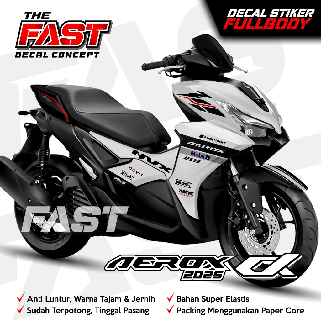 DECAL AEROX ALPHA 2025 NVX RACING Fullbody - สติ๊กเกอร์รูปลอก AEROX ALPHA 2025 Nvx RACING Decal สติก