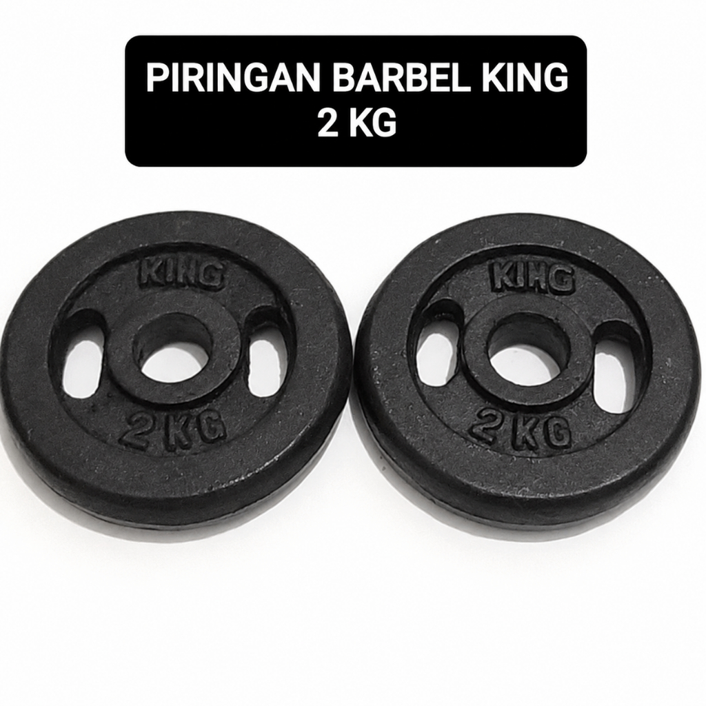 KING Barbell Plate 2KG Cast Iron Weight Training Hole เส้นผ่านศูนย์กลาง 3 ซม