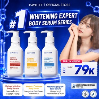 [ BODY LOTION PENCERAH TUBUH ] ISWHITE Whitening Expert Body Serum Series | Retinol Vitamin C Niacinamide Body Serum