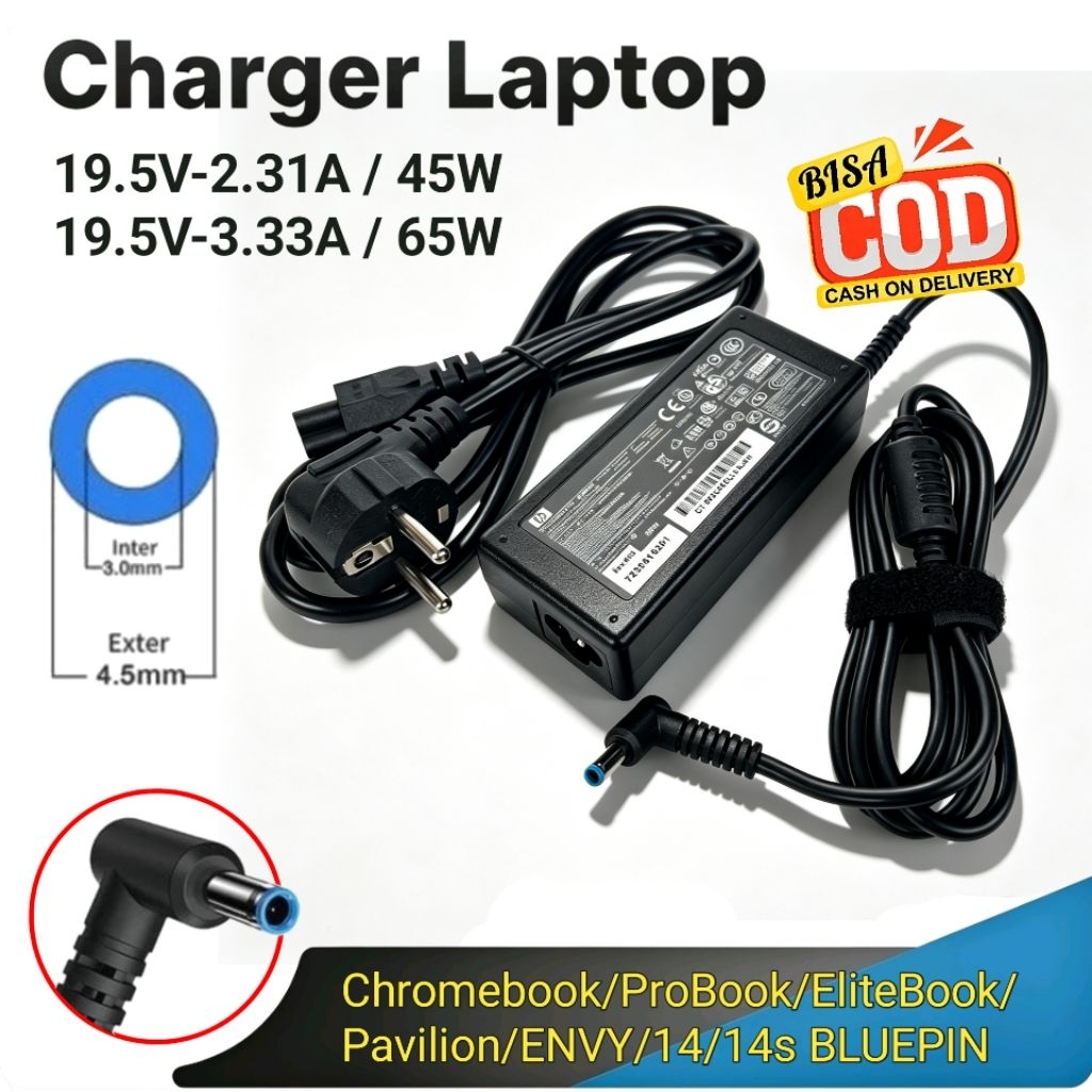 อะแดปเตอร์ชาร์จแล็ปท็อปของแท้ HP EliteBook 820 G3 840 G3 850 G3 820 G4 840 G4 850 G4 19.5V-3.33A