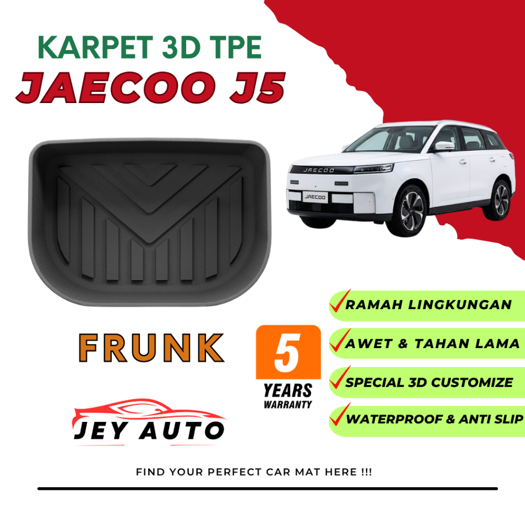 Jaecoo J5 Frunk Front Carpet / Jaecoo J5 Front Trunk Mat / Jaecoo J5 พรม