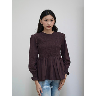 Yomono - Diary Smocked Top Atasan Wanita