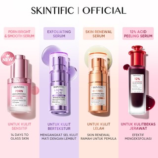 [SKINTIFIC CERTIFIED] SERUM COLLECTION Facial Serum Glowing - Skincare Wajah /10% Pure Vitamin C Brightening Fresh Serum Lactic Acid Skin Renewal Peeling Wajah / 5X Ceramide/ Retinol Anti Aging / Dark Spot Serum / Niacinamide Brightening Serum / Anti Acne