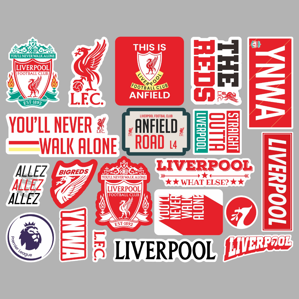 ชุดสติ๊กเกอร์ LIVERPOOL (20 ชิ้น) - PREMIUM STICKERS
