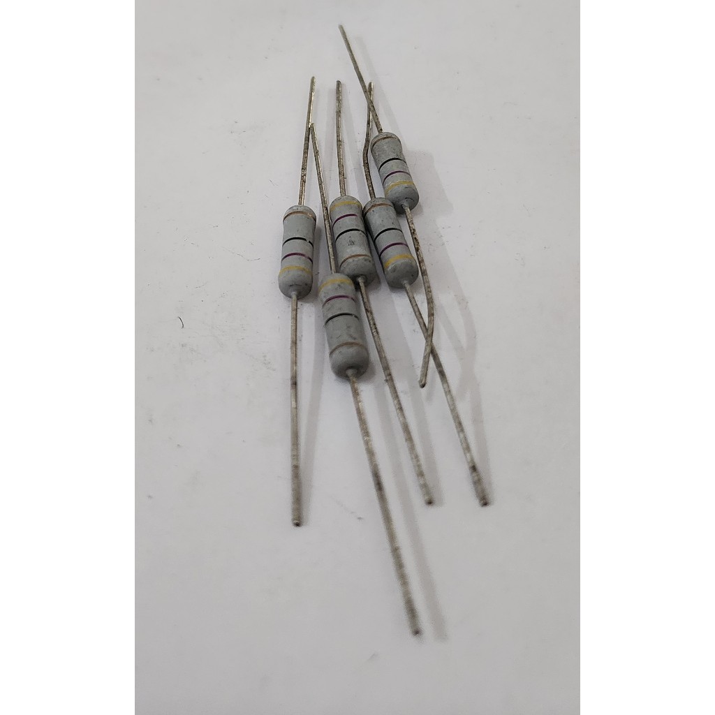 UNGU Resistor 2W 47Ohm 47 Ohm 5% Yellow Purple Black Gold - ราคาต่อ 5 ชิ้น