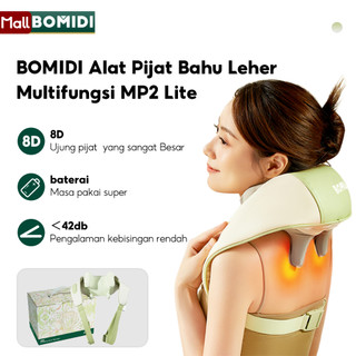 BOMIDI Alat Pijat Leher Dan Bahu Multifungsi MP2/Lite Punggung Pinggang Tulang Belakang Pinggang Leher Pijat Listrik Selendang Shiatsu Penghangat Nyeri Bahu Pemanas