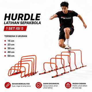 Hurdel 1 Set Isi 5 PCS Hardel Tangga Lompat Latihan  Sepak Bola Futsal Tinggi 50 cm BN01 HRDL ALV 05