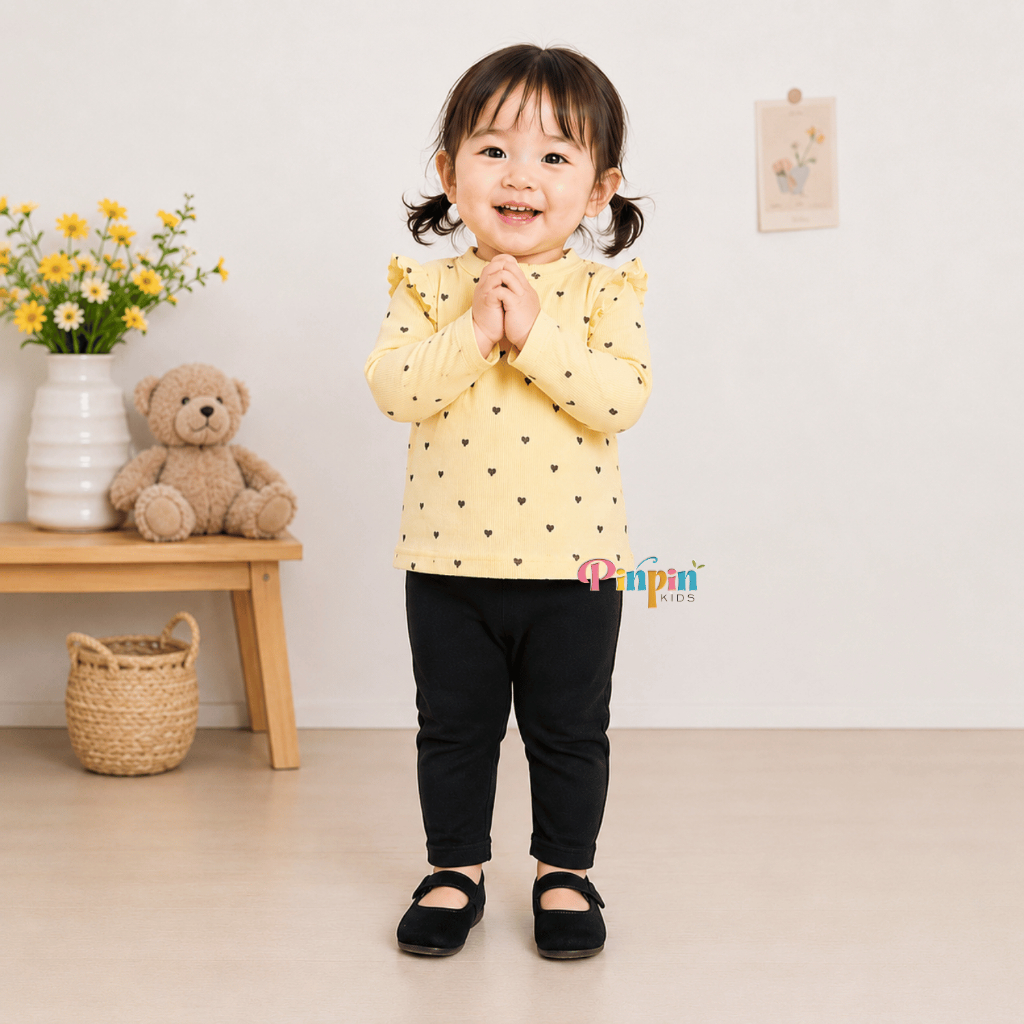 Pinpin Kids - One Set เอเลน่า เสื้อและเลกกิ้งลําลองสําหรับเด็กผู้หญิง