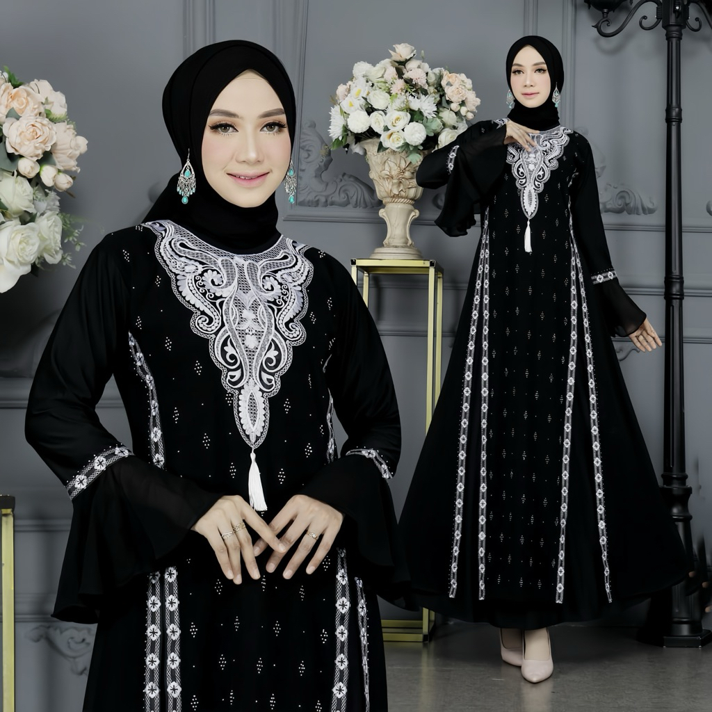 ใหม่ล่าสุด TURKEY NATALIA ABAYA TURKEY ABAYA PARTY UNIFORM STUDY