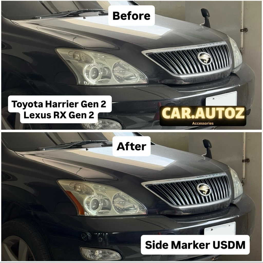 สติกเกอร์เครื่องหมายด้านข้างสีส้มสําหรับไฟหน้า Toyota Harrier Gen 2 / Lexus RX Gen 2