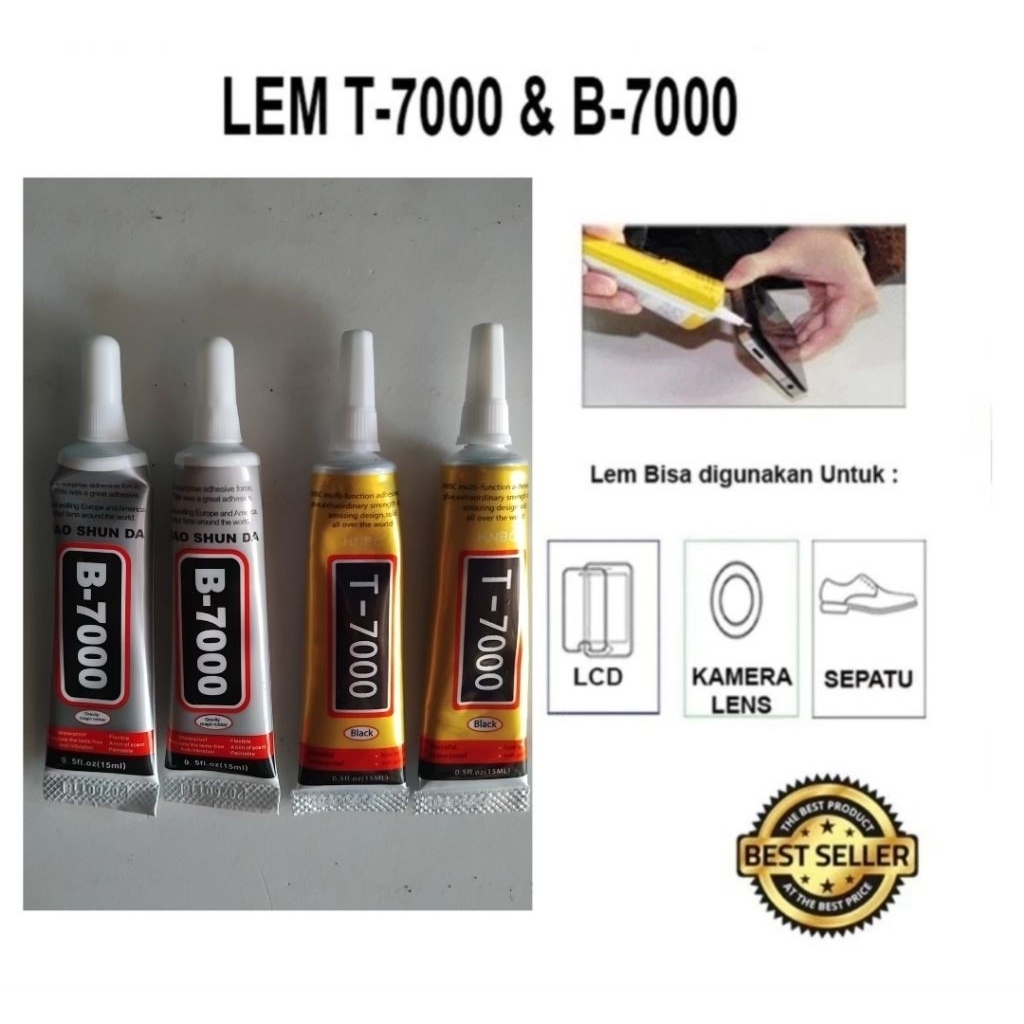 HP T7000 LCD TOUCHSCREEN GLUE BLACK & B7000 CLEAR TRANSPARENT 15ml JEWELRY CASE ADHESIVE T-7000 B-70