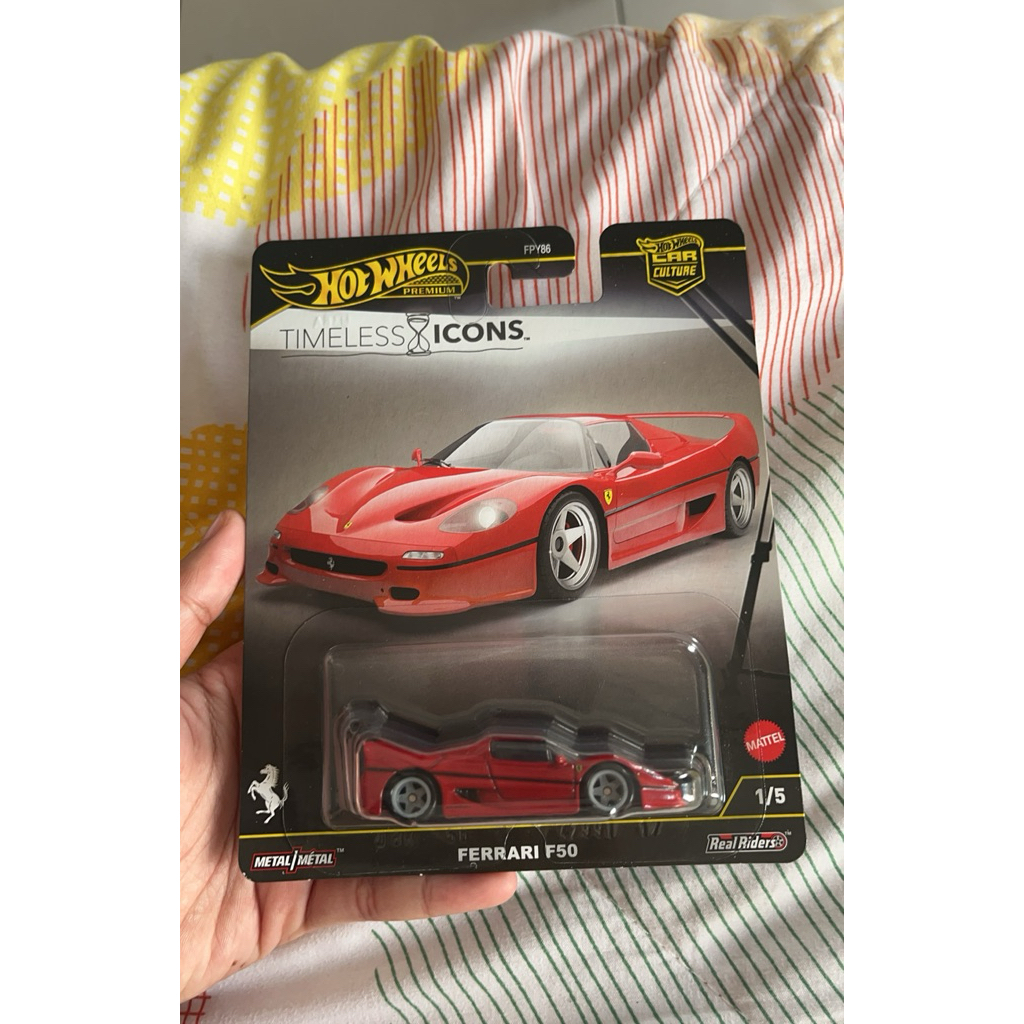MERAH Hot Wheels Premium Ferrari F50 Red Timeless Icon