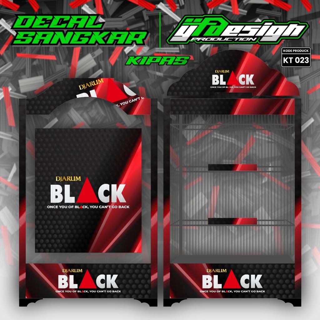 สติ๊กเกอร์รูปลอกกรงนกรุ่นใหม่ล่าสุดพร้อม Djarum Black Motif