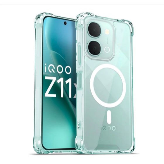 Iqoo Z11 / Z11X MAGSAFE TPU Clear Casing Bumper Magnetic Armor Transparent Clear Softcase Silicone C