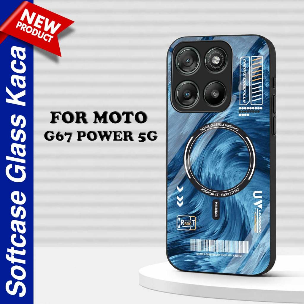 CASING สําหรับ MOTOROLA MOTO G67 POWER 5G [M383] SOFTCASE GLASS GLOSSY GLASS สําหรับ MOTO G67 POWER 