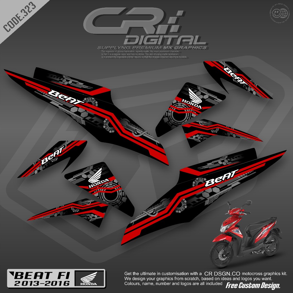 BEAT FI Striping Sticker LIST VARIATION - EPS 2013-2015 Striping Sticker_ CODE 323