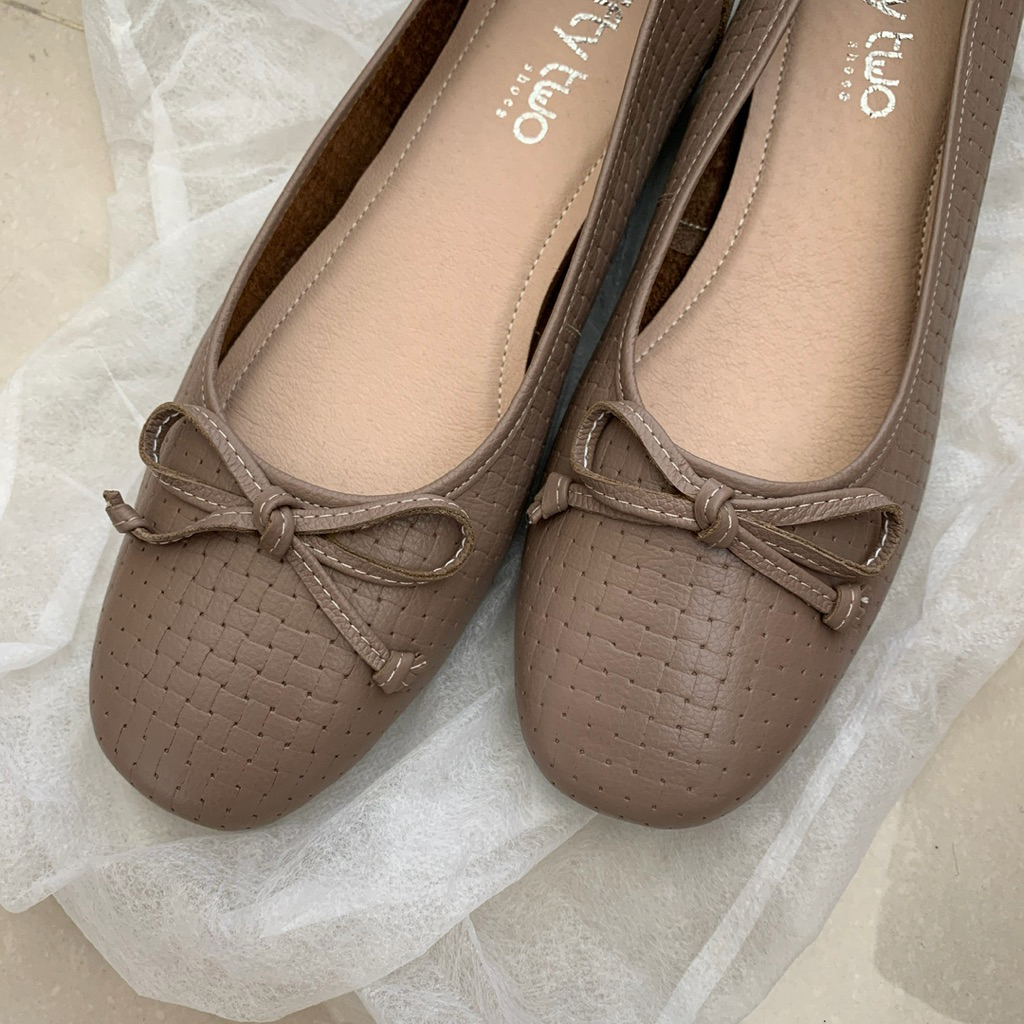 Flatshoes Leather Wedges Shoes 3cm Womens Flat Genuine Leather Creme Taupe Color