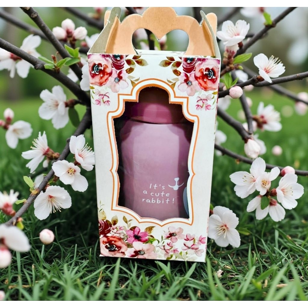SOUVENIR BOX ขนาด 8x8x15 PEACH-CREAM (03)