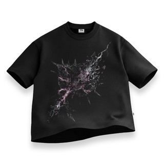 Ppapier Blanc Lighting Graphic - Oversized Boxy Fit Tshirt Unisex - Cotton Combed 20s