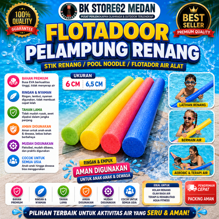 Flotador Foam Stick Pool Noodle Float 150 x 60 ซม